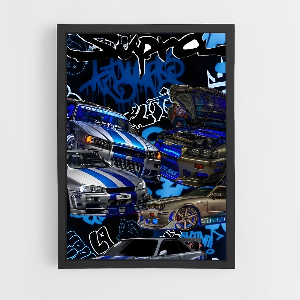 Poster voiture Supra au design raffiné – affiche Toyota (vue 2)